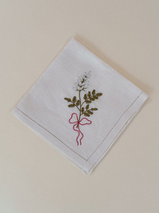 Fleur Ribbon Linen Napkin