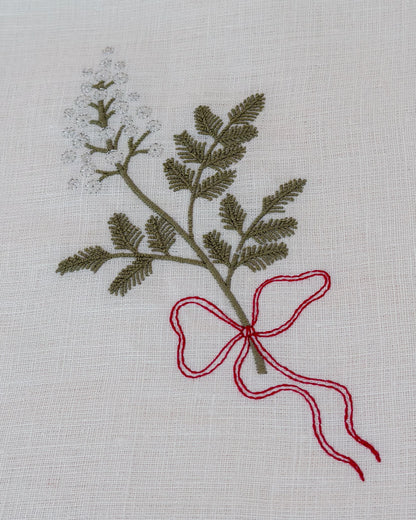 Fleur Ribbon Linen Napkin