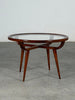 Nicolay Diulgheroff Walnut Round Coffee Table, Italy, 1950s Coffee Tables