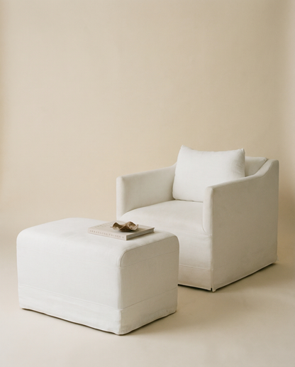 Fauteuil en lin Noelle