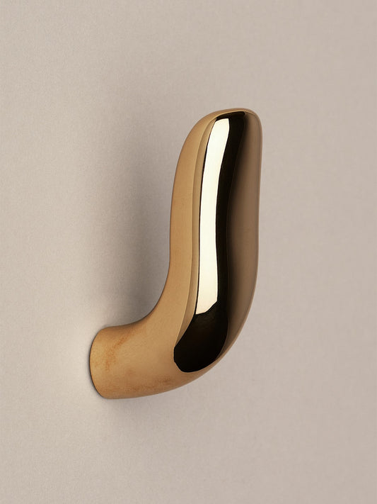 Noor Hook - Polished Brass Hardware