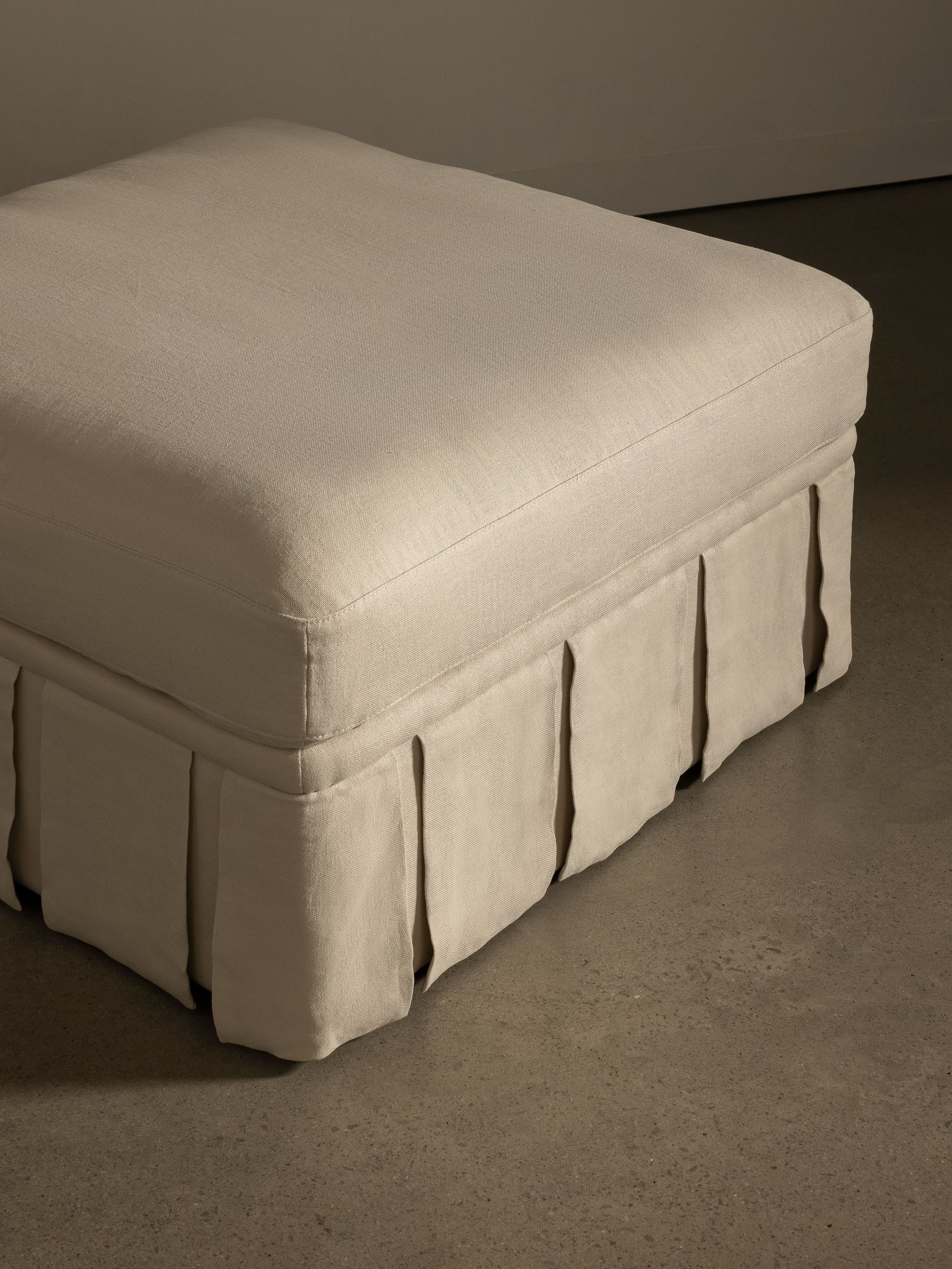 Nora Ottoman Creme Ottomans