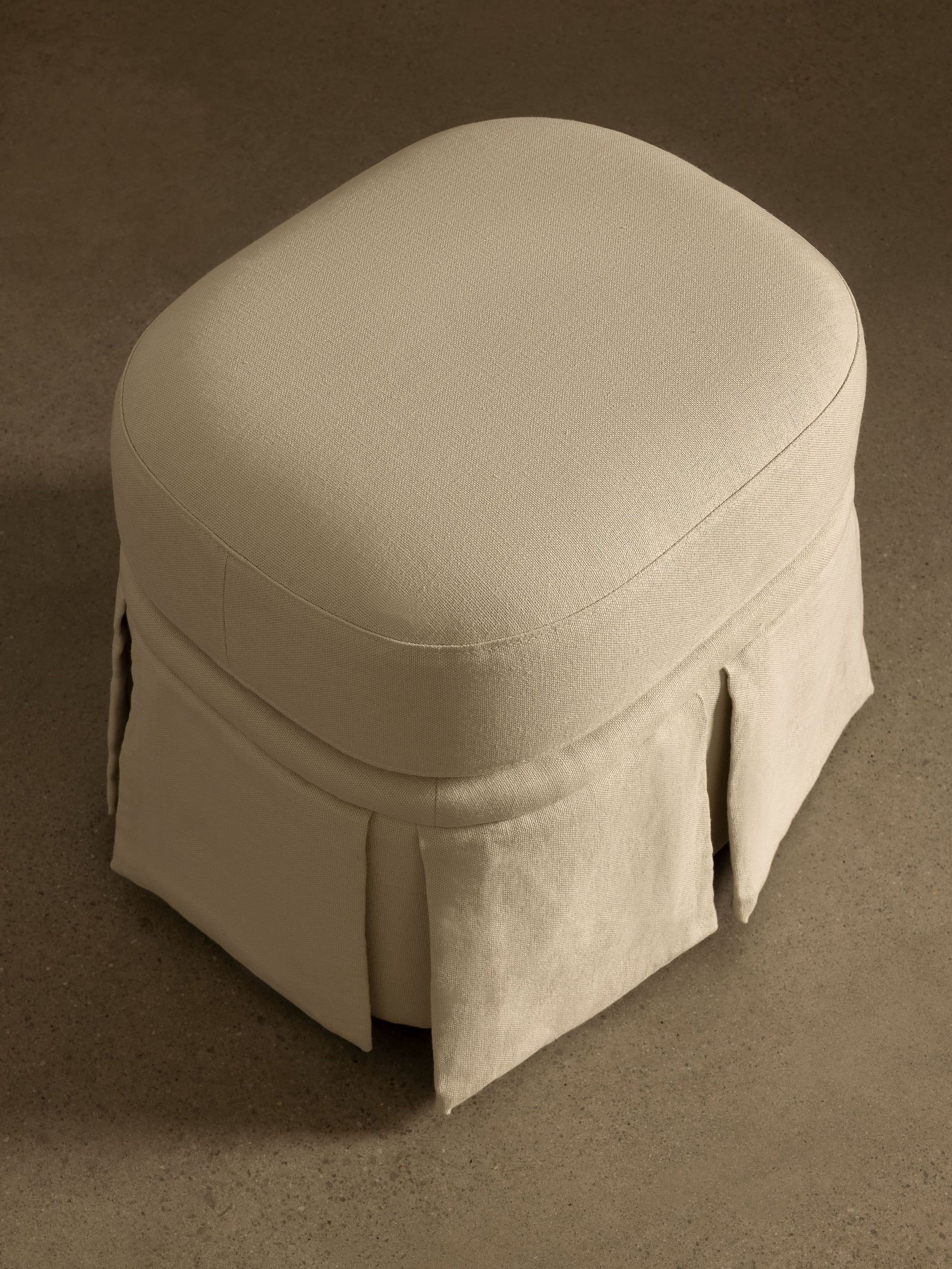 Nora Ottoman Creme Ottomans