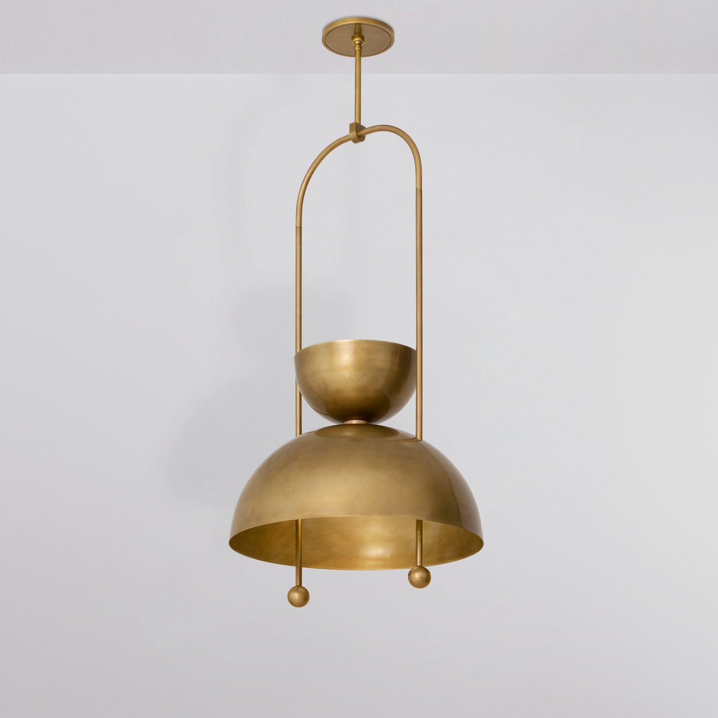 Novo 18 Ceiling Light in Aged Brass Flush Mounts