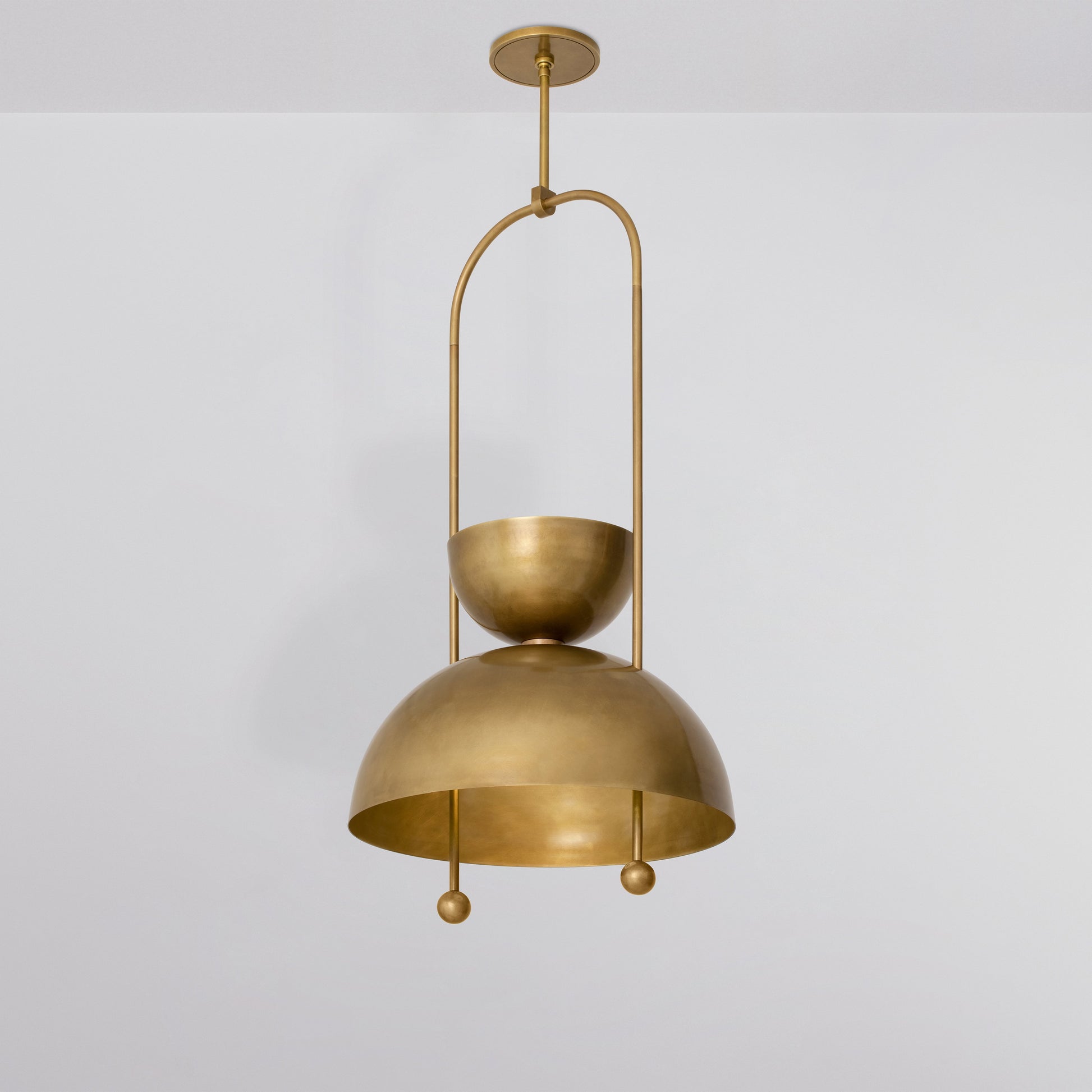 Novo 18 Ceiling Light in Aged Brass Flush Mounts