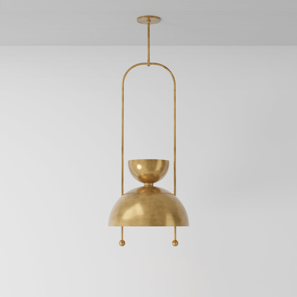 Novo 18 Ceiling Light in Aged Brass Flush Mounts