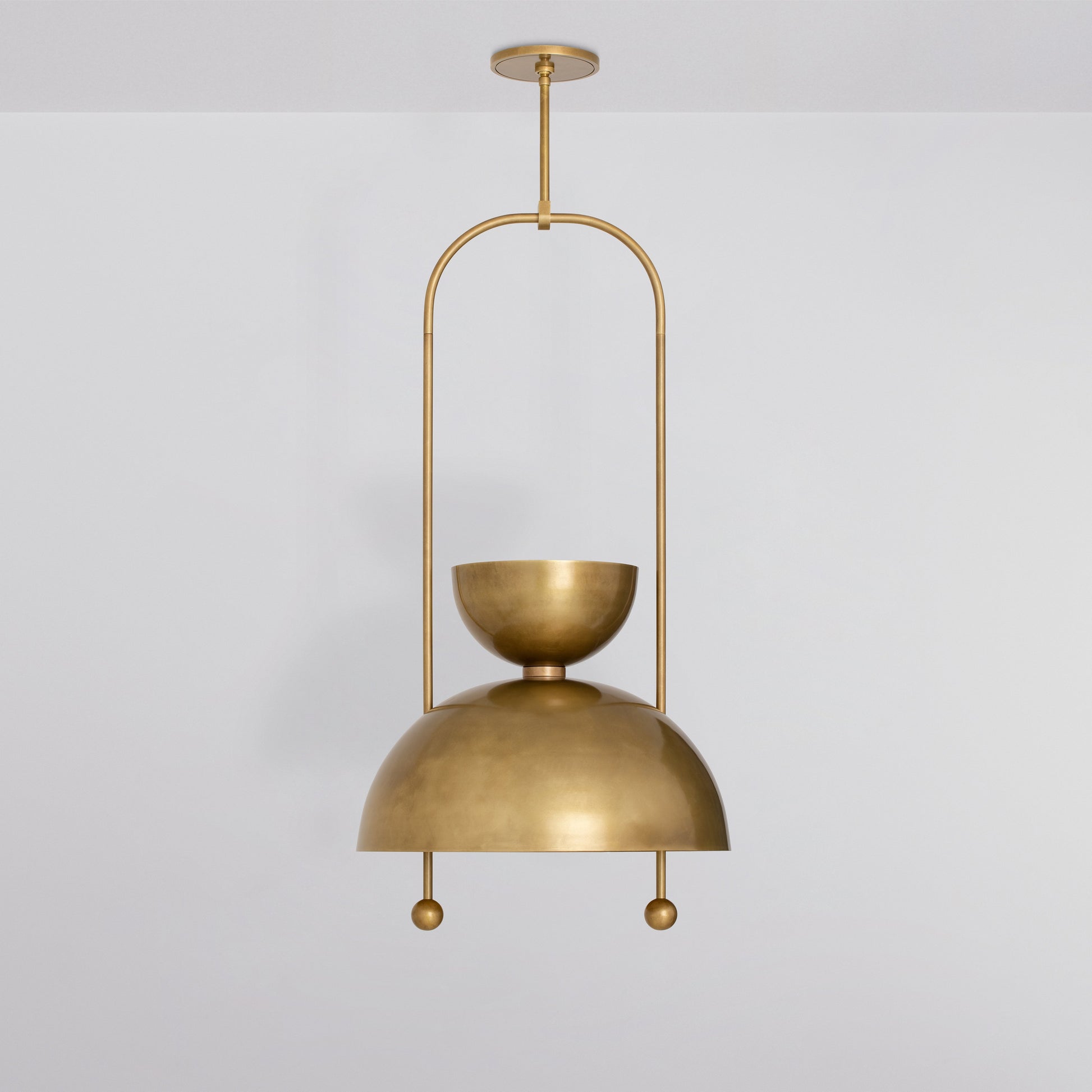 Novo 18 Ceiling Light in Aged Brass Flush Mounts