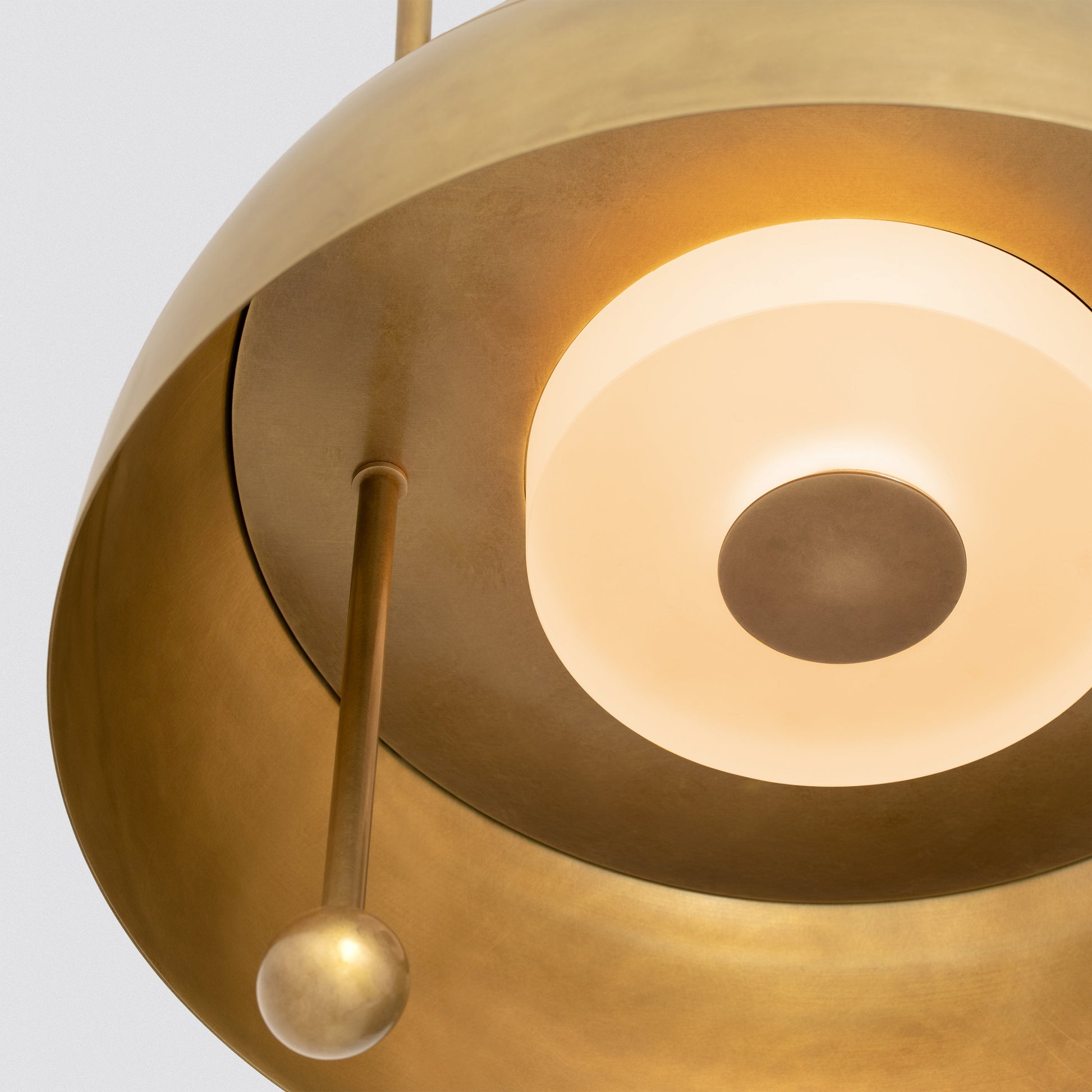 Novo 18 Ceiling Light in Aged Brass Flush Mounts