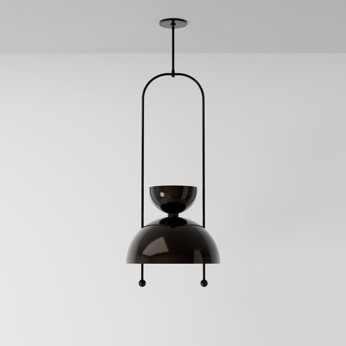 Novo 18 Ceiling Light in Black Brass Flush Mounts