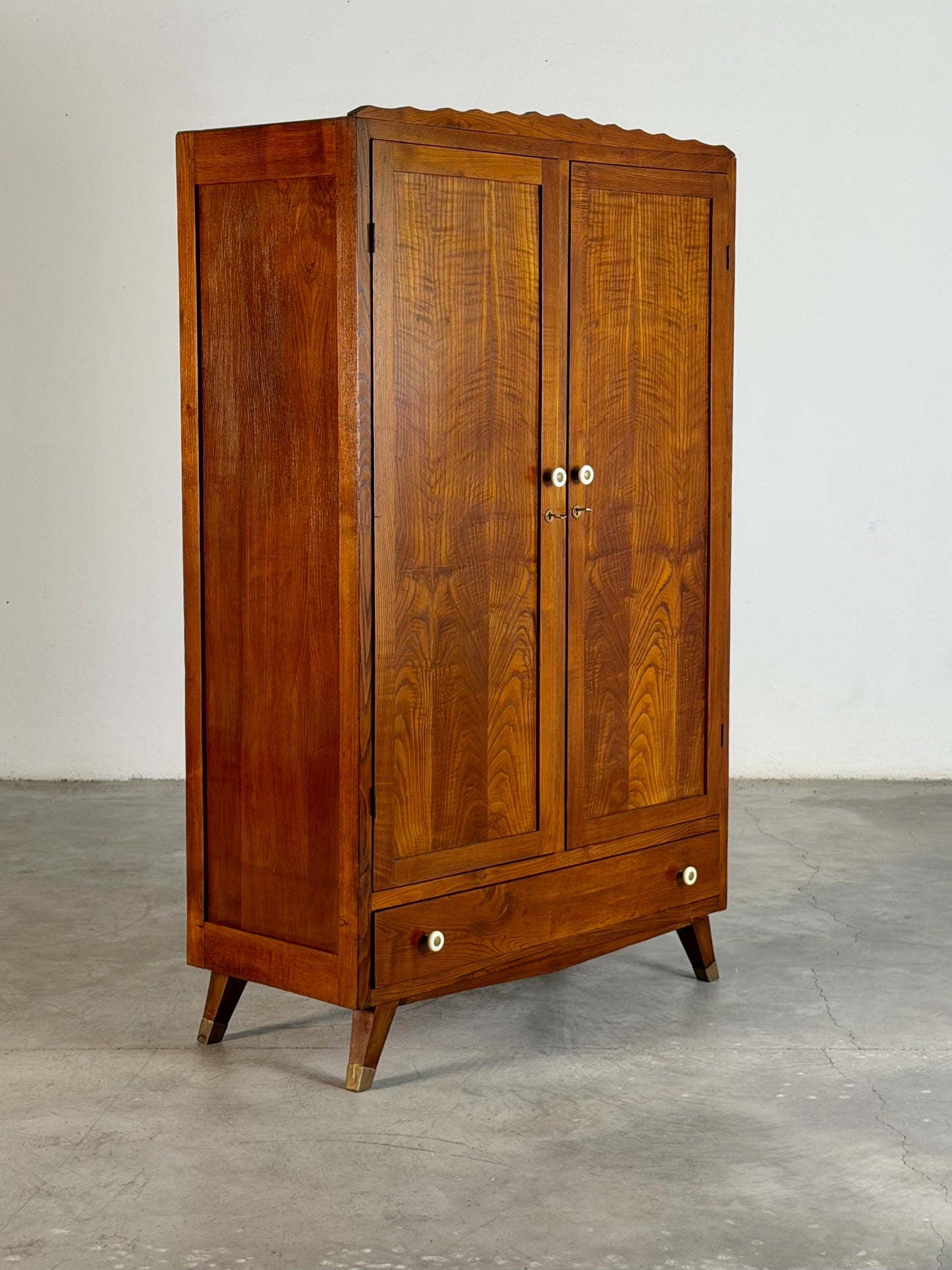 Oak Wardrobe by Italo Gamberini, Tuscany, 1940s Cabinets