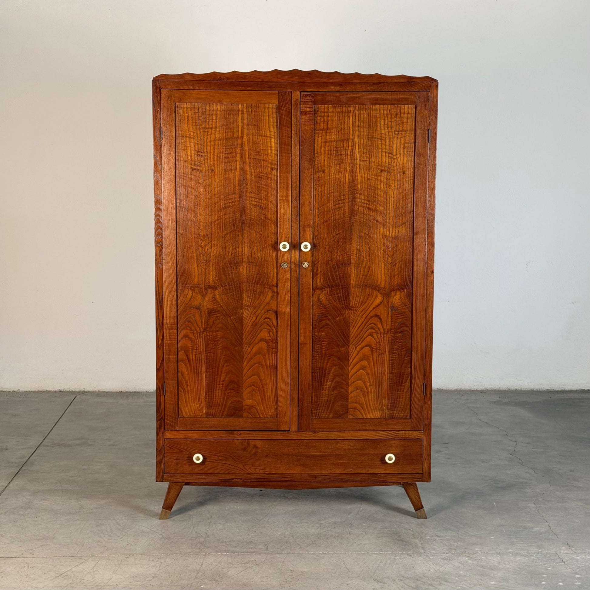 Oak Wardrobe by Italo Gamberini, Tuscany, 1940s Cabinets