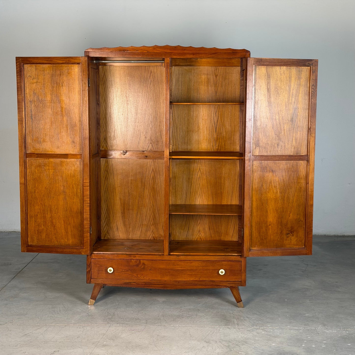 Oak Wardrobe by Italo Gamberini, Tuscany, 1940s Cabinets
