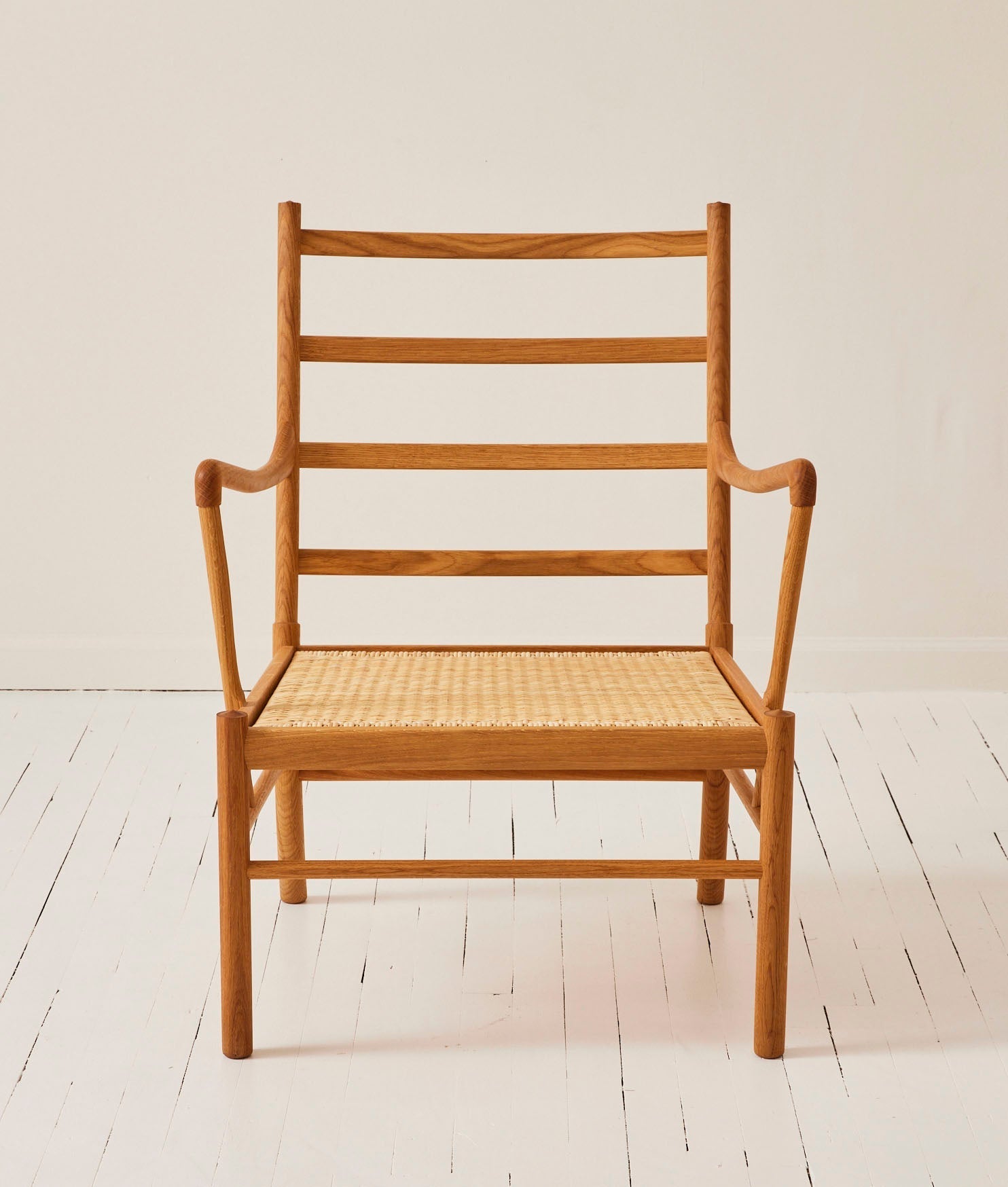 Ole Wanscher OW149 "Colonial" Chair in Oak with Leather Cushions, Made by Carl Hansen and Son Chairs