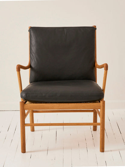 Ole Wanscher OW149 "Colonial" Chair in Oak with Leather Cushions, Made by Carl Hansen and Son Chairs