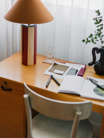Ombrellina Table Lamp in Oxblood & Cognac Table Lamps