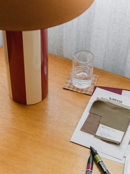 Ombrellina Table Lamp in Oxblood & Cognac Table Lamps