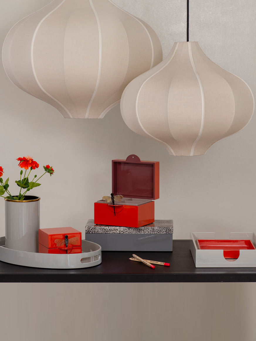 Onion Small Lampshade with Off-White Silk Lamp Shades