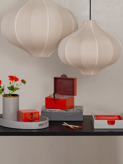 Onion Small Lampshade with Off-White Silk Lamp Shades