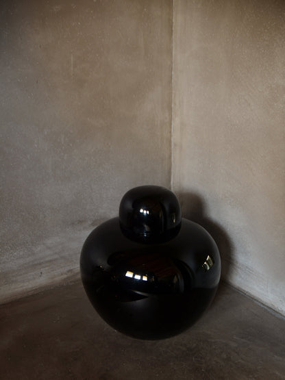 Opaque Black Vase in Murano Glass by Tobia Scarpa, 1985 Vases