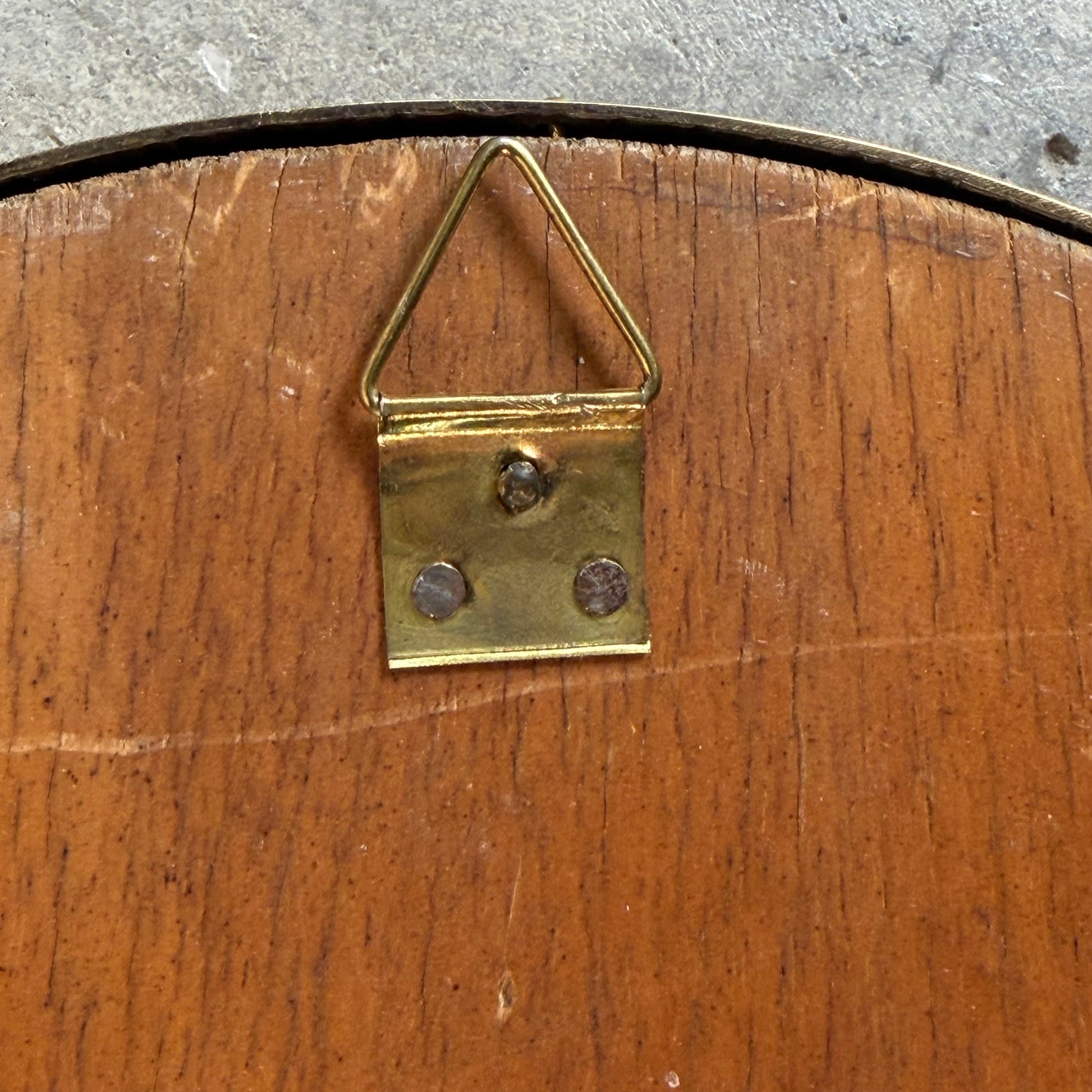 Italian Oval Brass Mirror, 1950s Mirrors