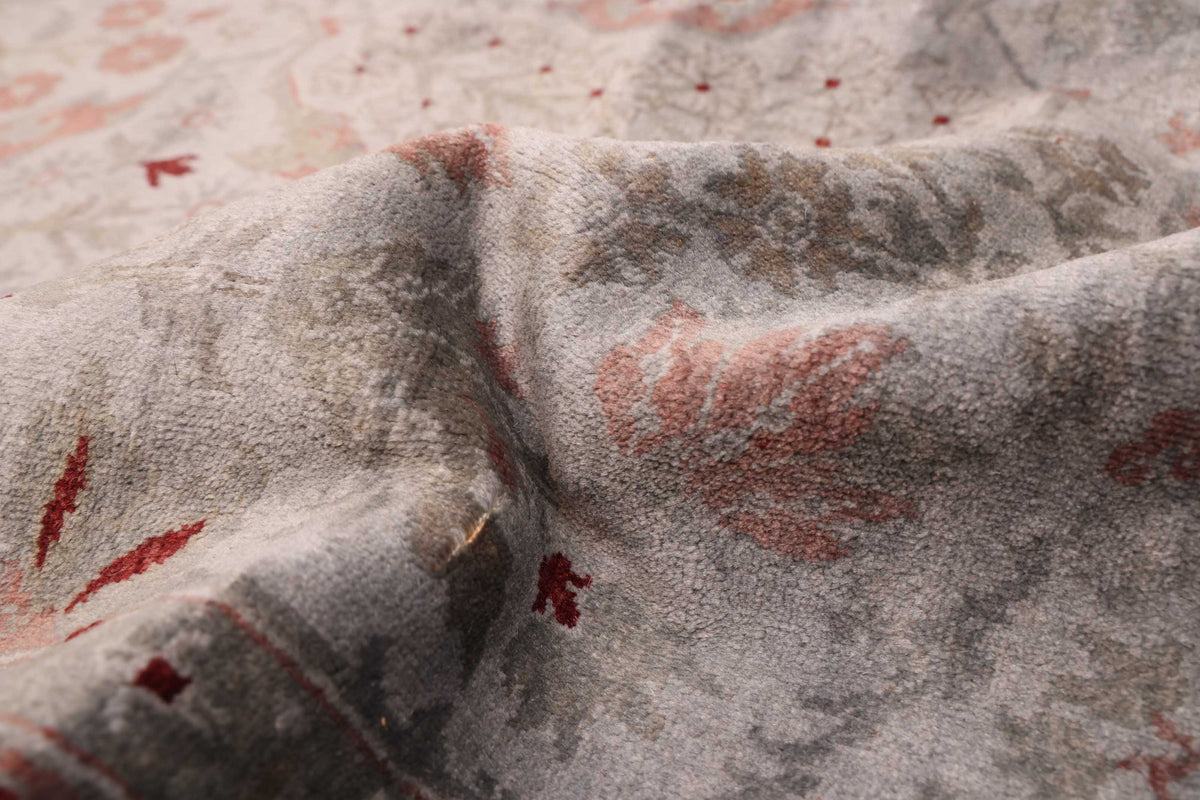 Overdyed Rug in Blush, folded to show the wool pile