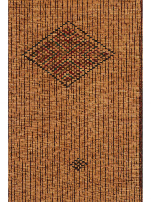 Oversized Vintage Tuareg Mat with Stripes Geometric Patterns from Rug & Kilim Rugs