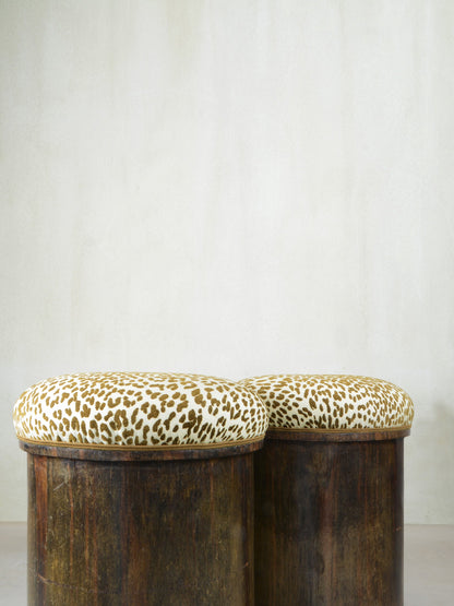 Pair of Animalier Wood Stools, 1930s Stools