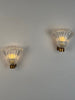 Pair of Archimede Seguso "Bullicante" Murano Glass Wall Sconces, 1940s Sconces