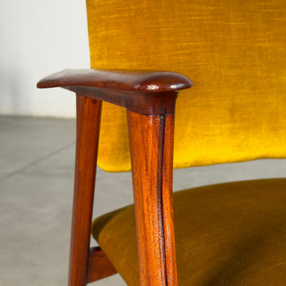 Pair of Armchairs by Franco Albini for Poggi, Original Velvet, 1960s Armchairs