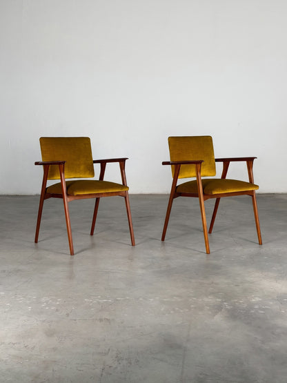 Pair of Armchairs by Franco Albini for Poggi, Original Velvet, 1960s Armchairs