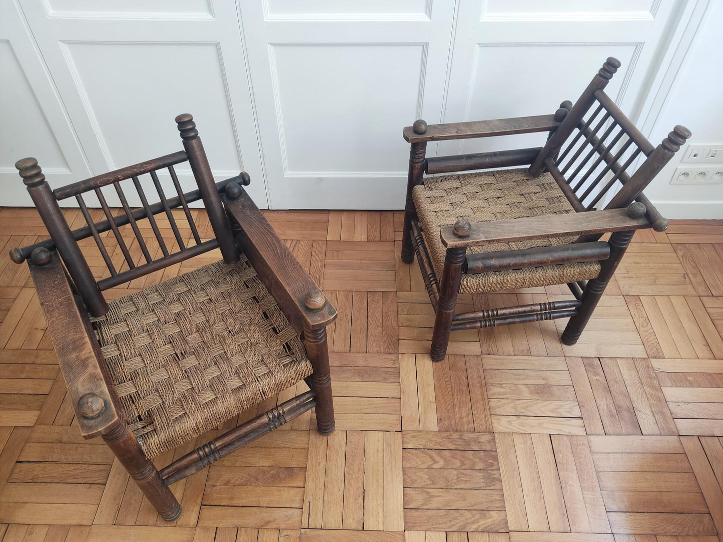 Pair of Art Deco Armchairs Designed By Charles Dudouyt - France 1940 Chairs