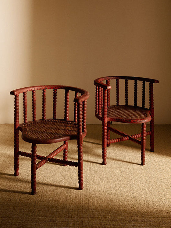 Pair of "Bobbin" Armchairs, England, Early 20th Century Chairs