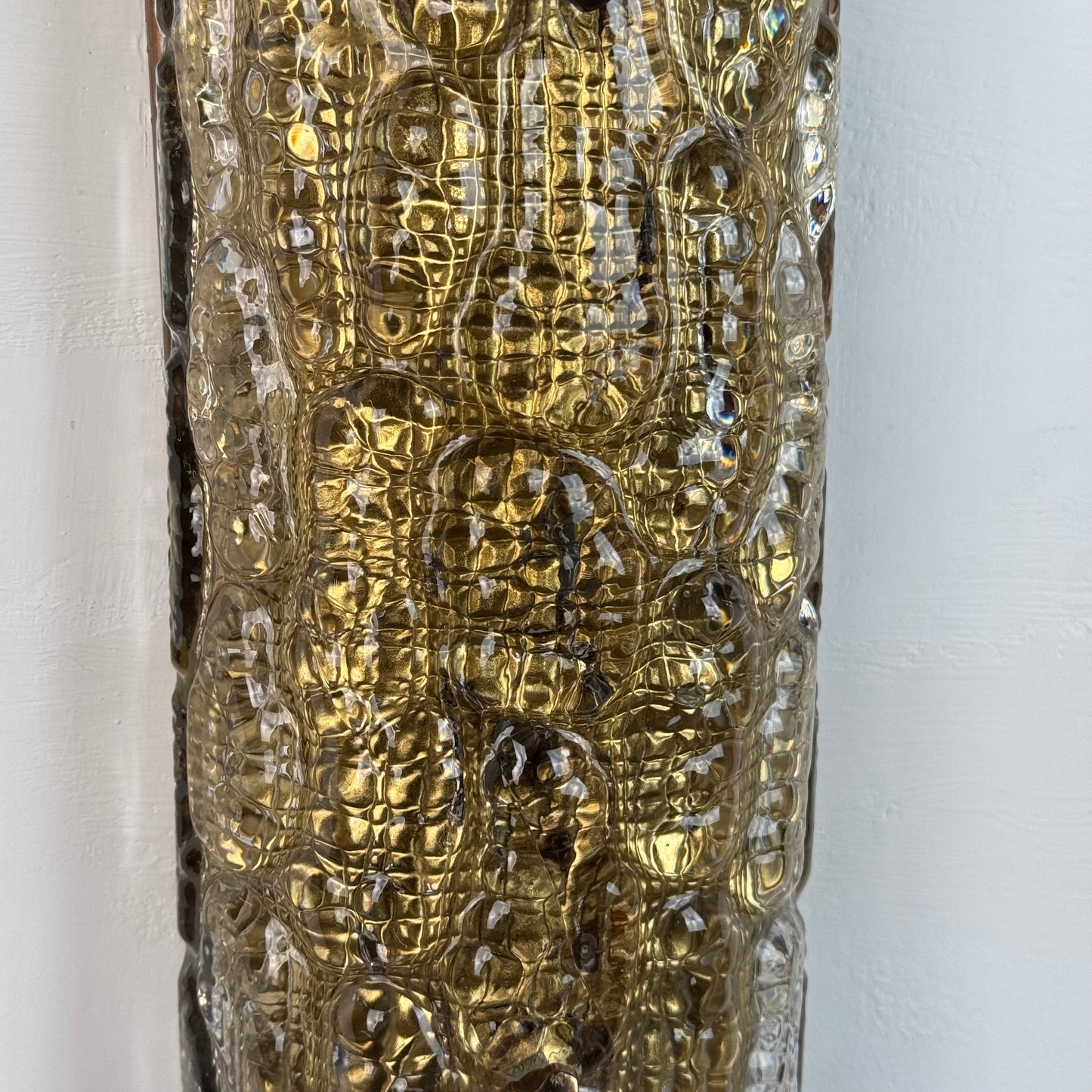 Pair of Brass and Glass Wall Lights by Carl Fagerlund for Orrefors, 1970s Sconces