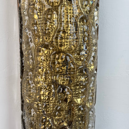 Pair of Brass and Glass Wall Lights by Carl Fagerlund for Orrefors, 1970s Sconces