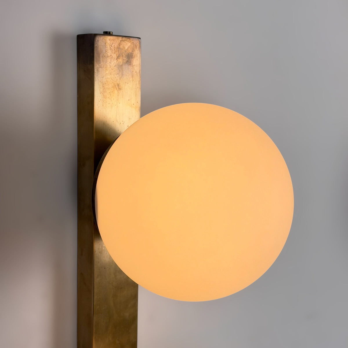 Pair of Brass and Opaline Glass Double Wall Sconces by Stilnovo, Italy, 1960s Sconces