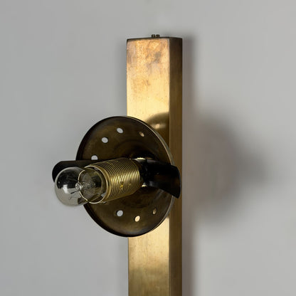 Pair of Brass and Opaline Glass Double Wall Sconces by Stilnovo, Italy, 1960s Sconces