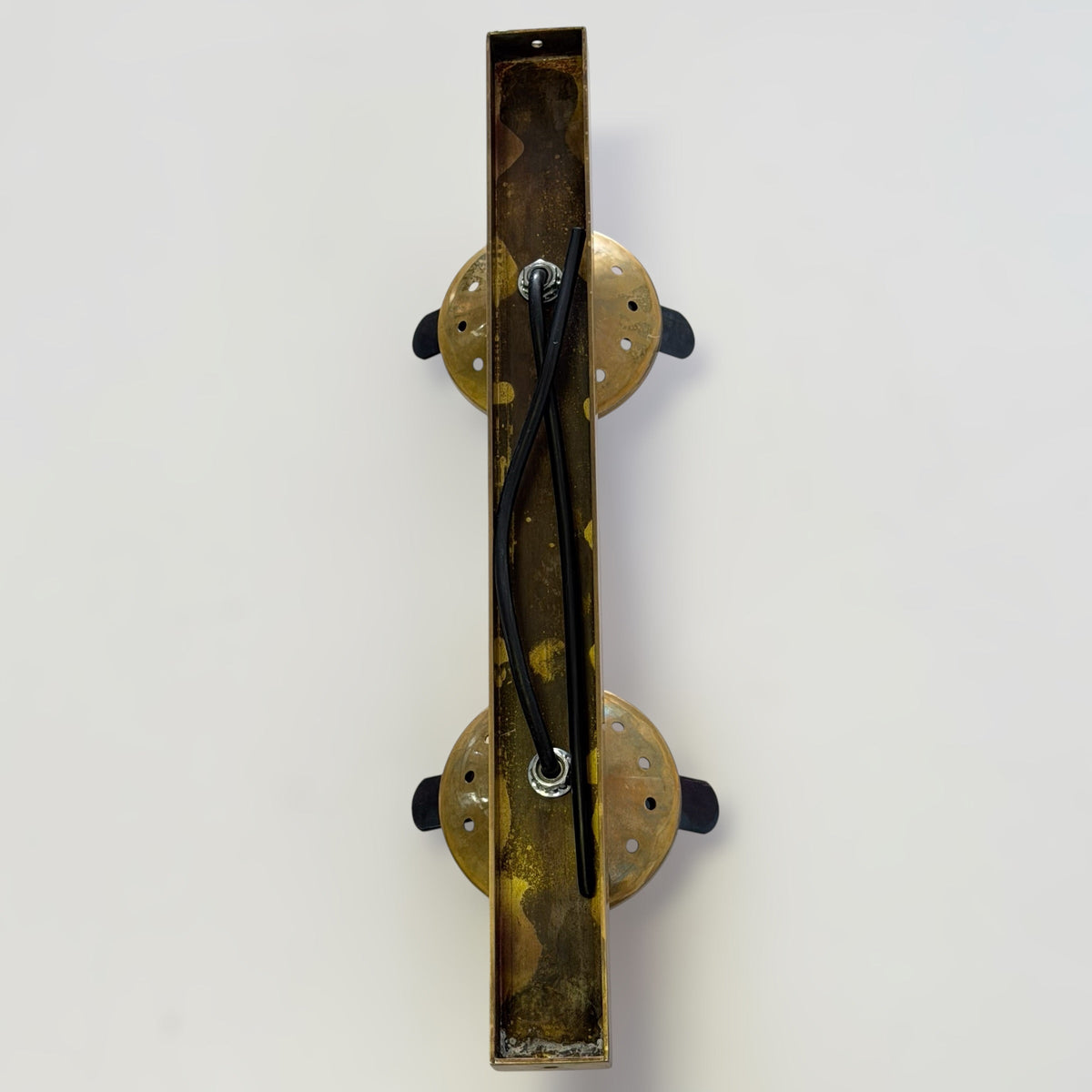 Pair of Brass and Opaline Glass Double Wall Sconces by Stilnovo, Italy, 1960s Sconces