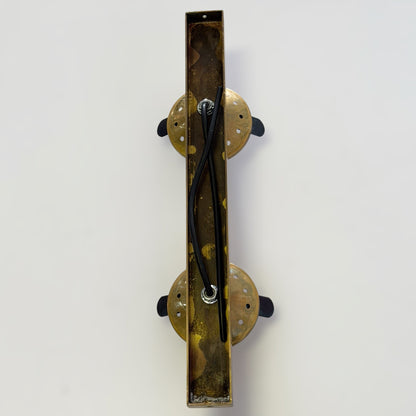 Pair of Brass and Opaline Glass Double Wall Sconces by Stilnovo, Italy, 1960s Sconces