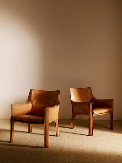 Pair of "Cab" Armchairs, Mario Bellini, Italy, circa 1970 Chairs