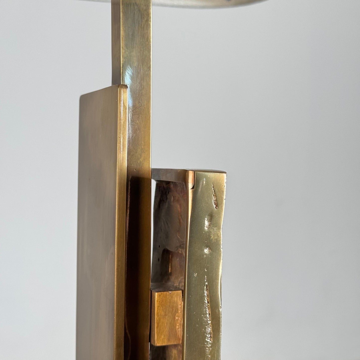 Pair of "Dioniso" Table Lamps in Marble and Brass by Angelo Brotto for Esperia Table Lamps