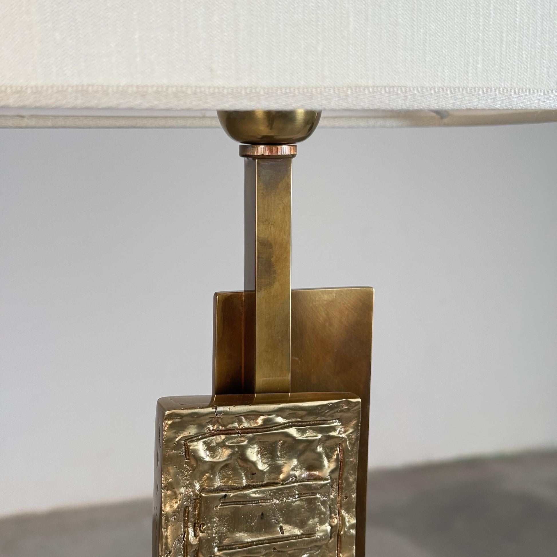 Pair of "Dioniso" Table Lamps in Marble and Brass by Angelo Brotto for Esperia Table Lamps