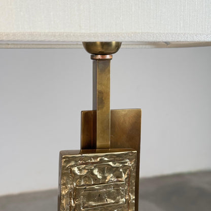 Pair of "Dioniso" Table Lamps in Marble and Brass by Angelo Brotto for Esperia Table Lamps