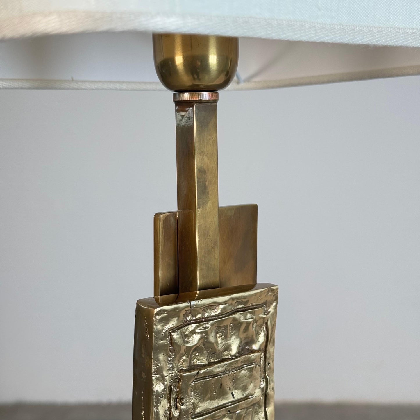 Pair of "Dioniso" Table Lamps in Marble and Brass by Angelo Brotto for Esperia Table Lamps