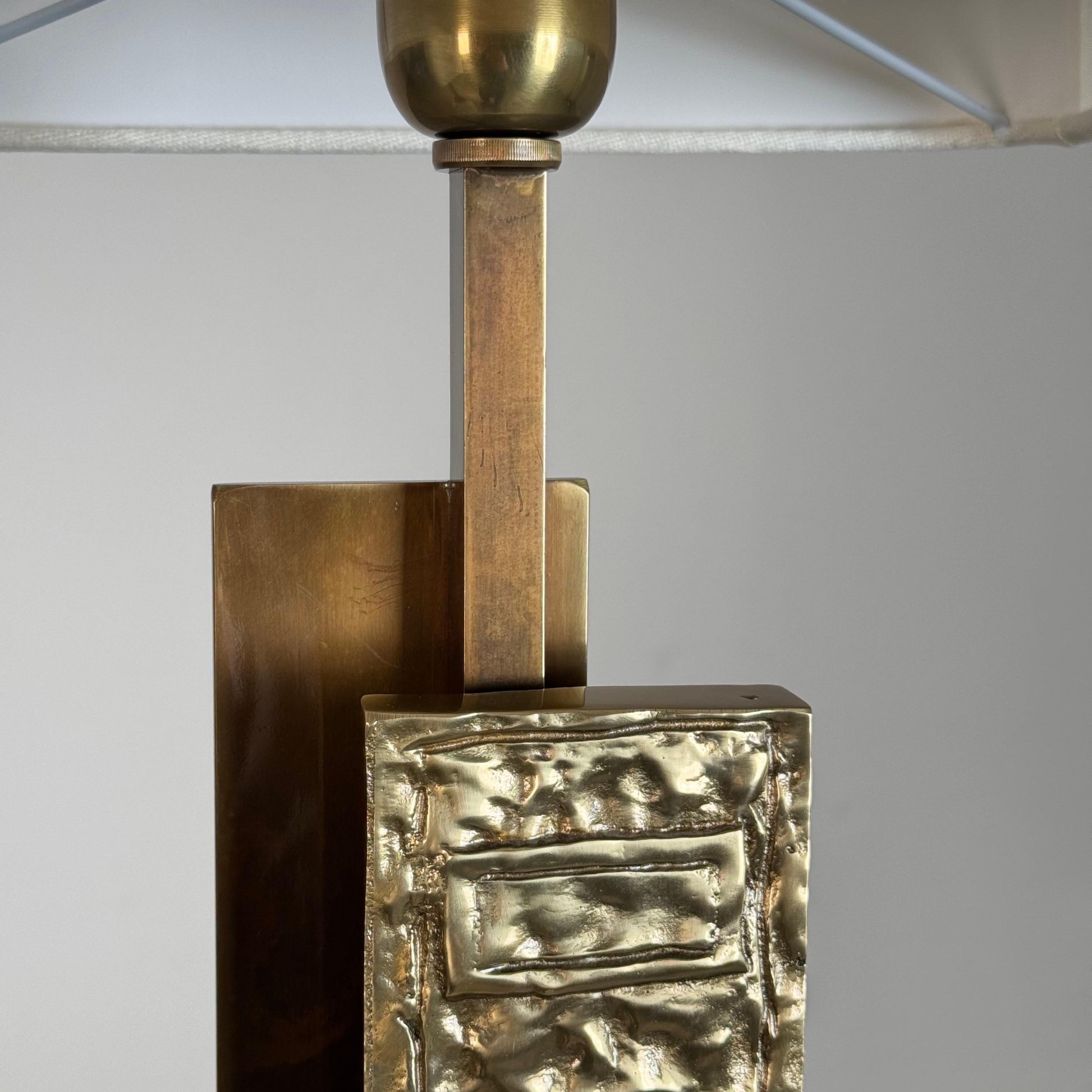 Pair of "Dioniso" Table Lamps in Marble and Brass by Angelo Brotto for Esperia Table Lamps