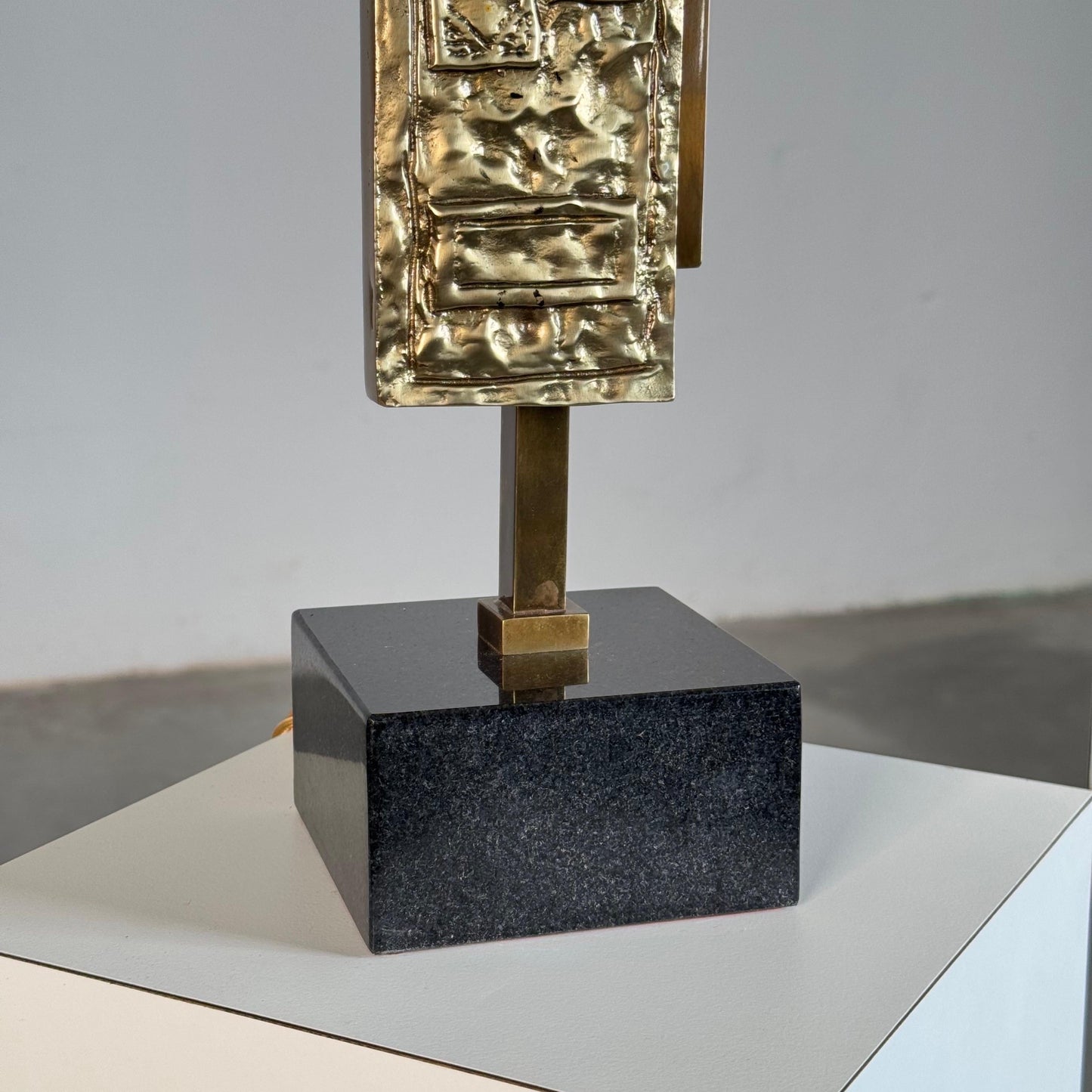 Pair of "Dioniso" Table Lamps in Marble and Brass by Angelo Brotto for Esperia Table Lamps