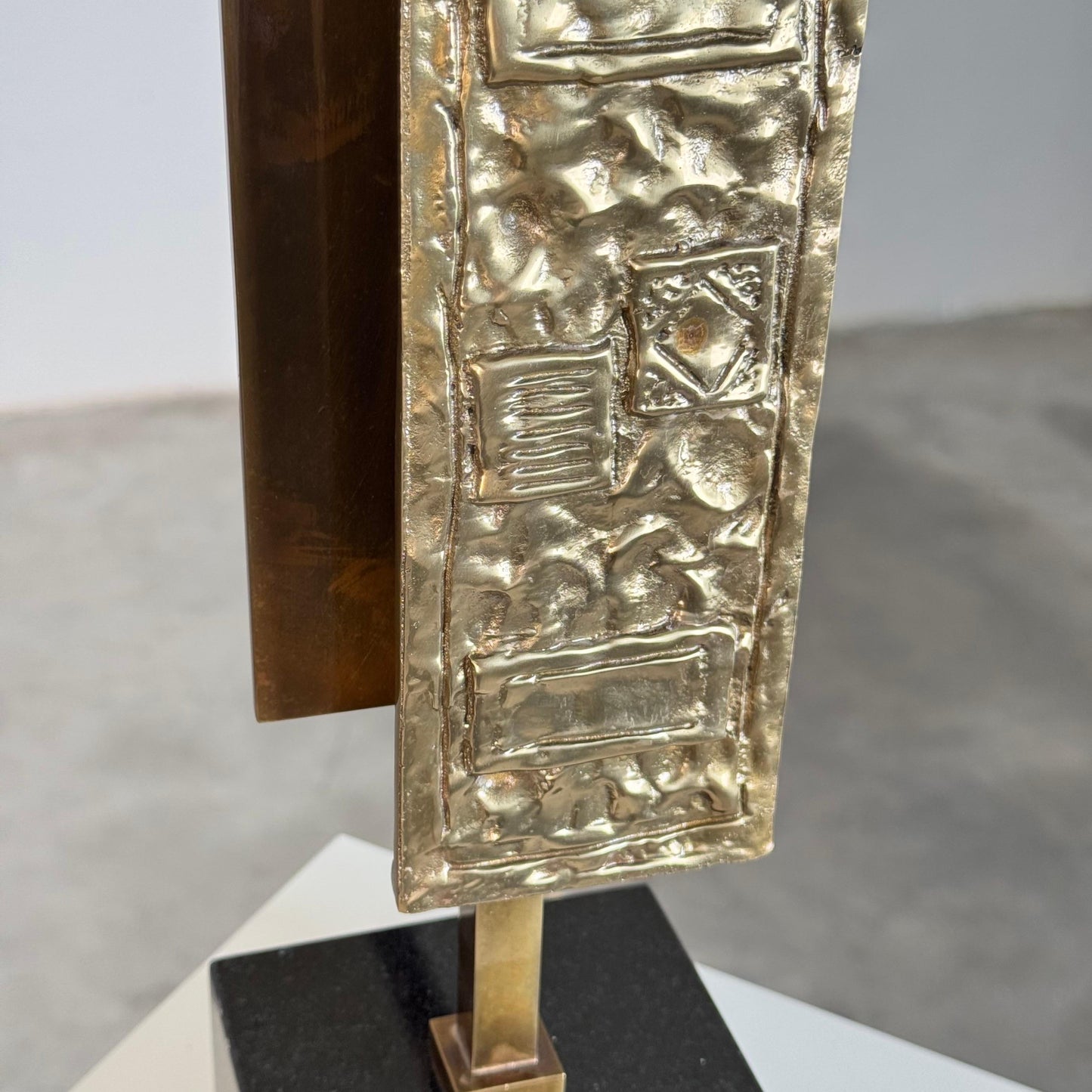 Pair of "Dioniso" Table Lamps in Marble and Brass by Angelo Brotto for Esperia Table Lamps