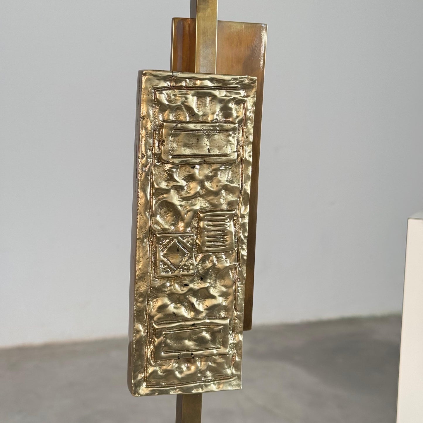 Pair of "Dioniso" Table Lamps in Marble and Brass by Angelo Brotto for Esperia Table Lamps