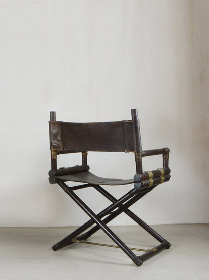 Pair of Director's Chairs by Lyda Levi for McGuire, Italy, 1970s Chairs
