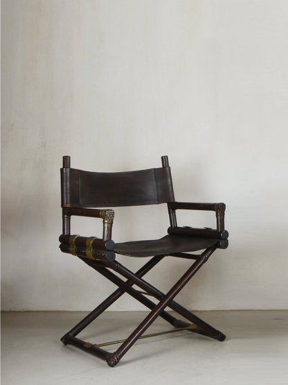 Pair of Director's Chairs by Lyda Levi for McGuire, Italy, 1970s Chairs