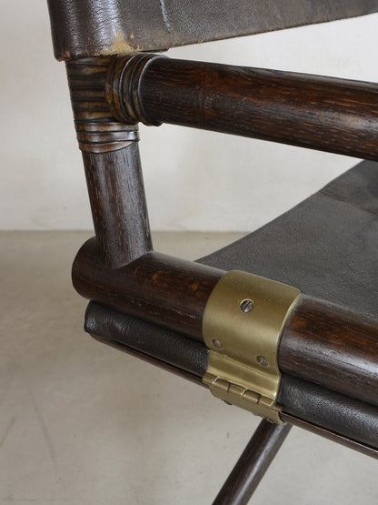 Pair of Director's Chairs by Lyda Levi for McGuire, Italy, 1970s Chairs